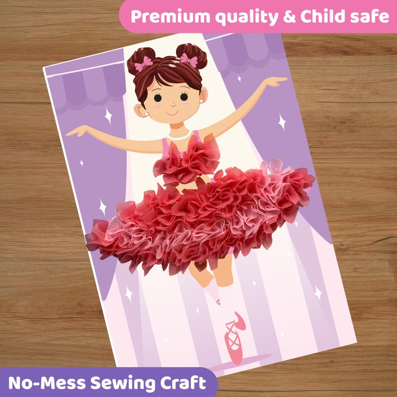 jackinthebox Poke Poke Art for Kids - Fashion Theme Dress Decorations Like Princess  Winter  Monsoon  Hawai  Beach  Ballerina  Mess-Free Sewing Art for Kids  Gift for Girls and Boys Ages 4 5 6 7 8 - Image 3